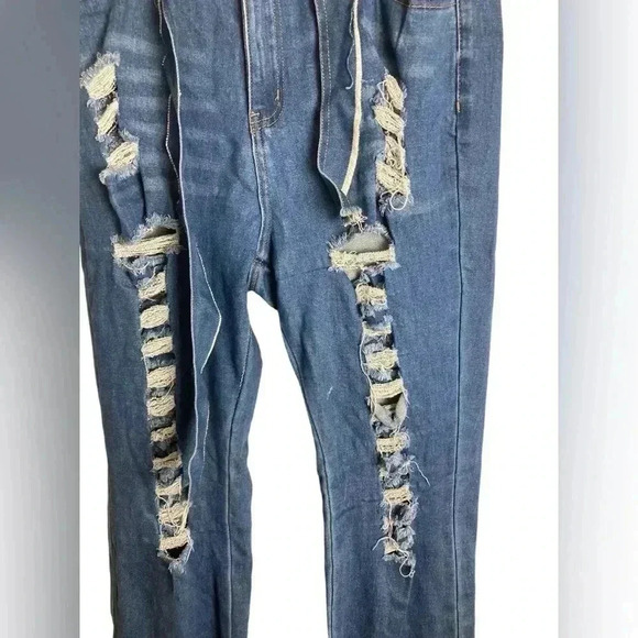 Gritty soul distressed jeans size large - Picture 2 of 10